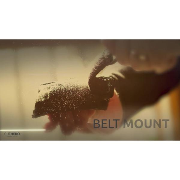 CutHero Schneidwerkzeug mit Keramikklinge. Beispiel mit Beltmount