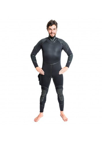 TDS Halbtrocken Tauchanzug 6,5 DEEP BLACK, Frontansicht