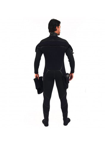 TDS Halbtrocken Tauchanzug 6,5 DEEP BLACK, Rückansicht