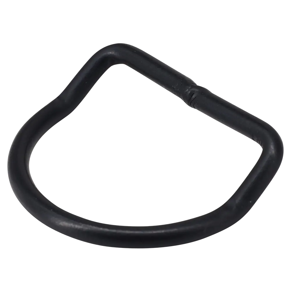 Aluminium D-Ring 50mm s=5mm gebogen, schwarz