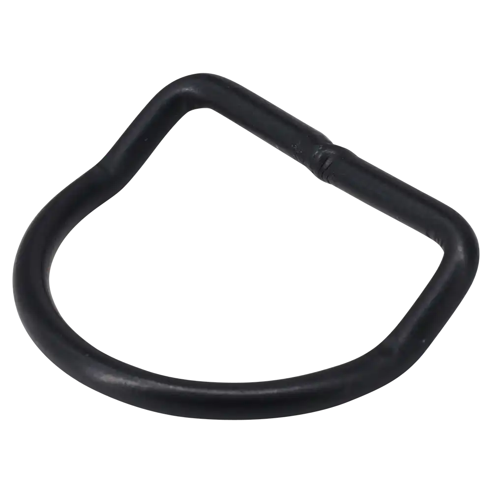 Aluminium D-Ring 50mm gebogen schwarz