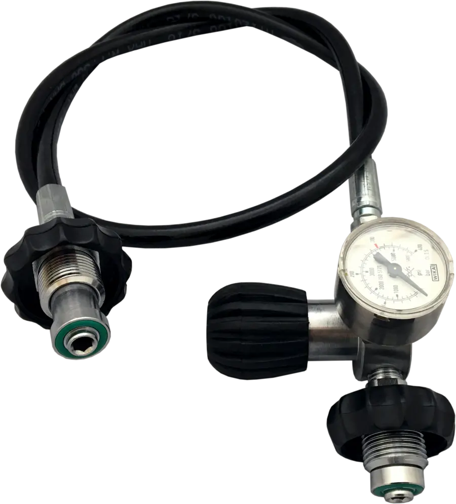 Überströmschlauch mit Manometer
