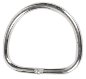 Edelstahl D-Ring 50/5mm gerade