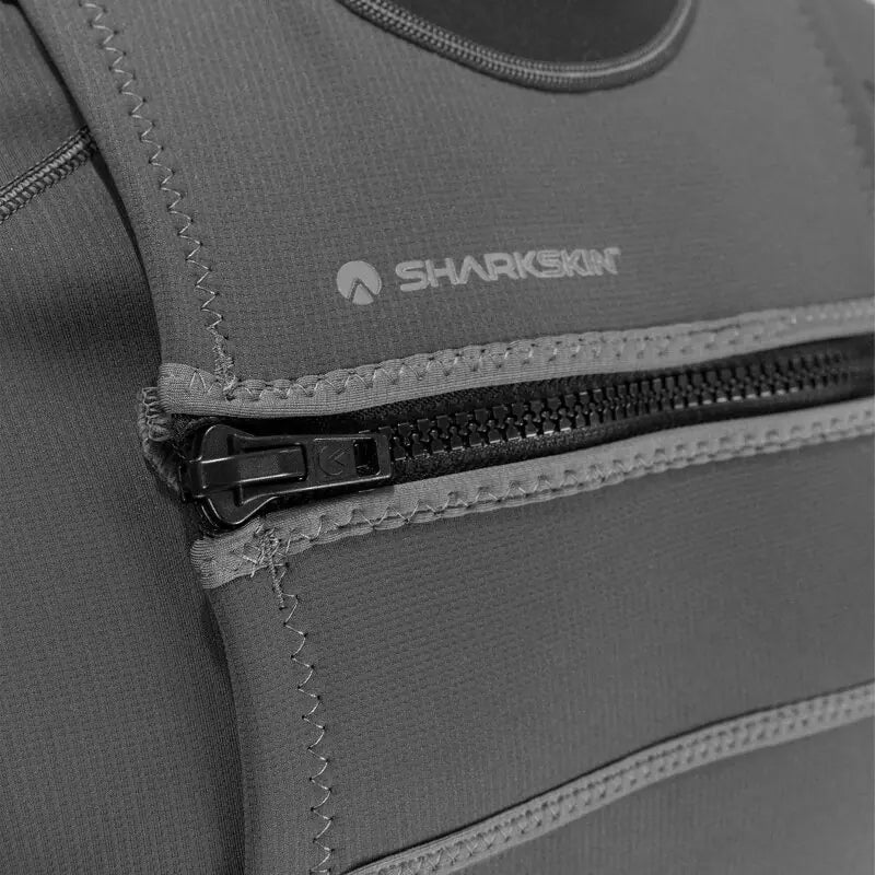 Sharkskin 2 Chillproof Anzug t Brust Reissverschluss Herren, Detailaufnahme Reisverschluss