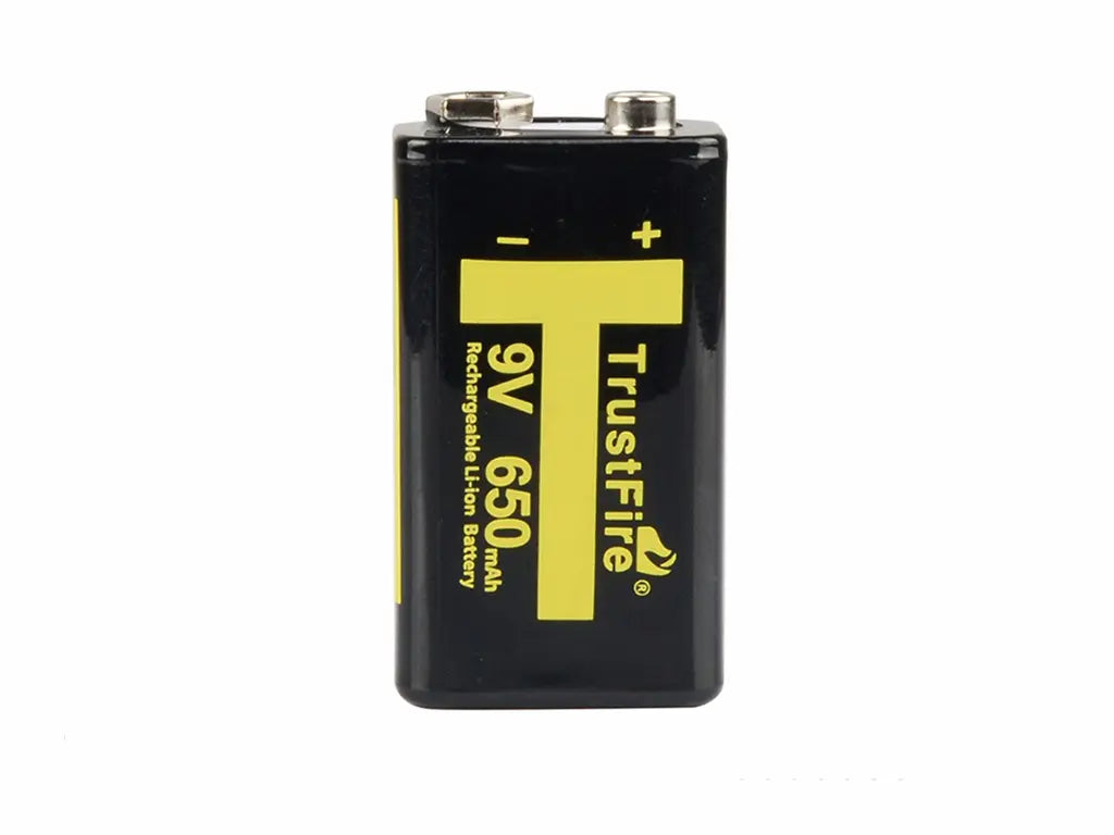 Trustfire 9V Block 650mAh Lithium Polymer, Rückansicht
