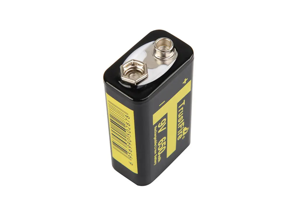 Trustfire 9V Block 650mAh Lithium Polymer, Draufsicht