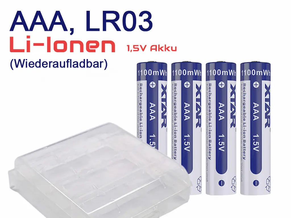 1,5V Li-Ion AAA Akku Micro, Set mit Beschreibung