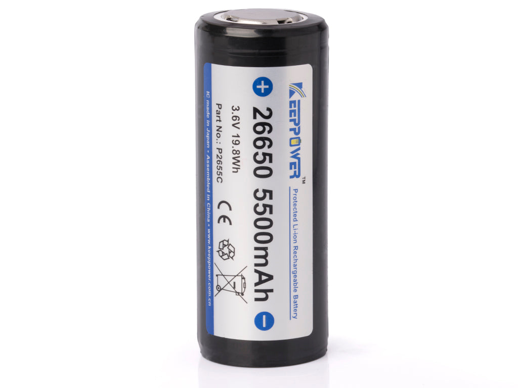 Keeppower 2660 Akku mit PCB Schutz,  stehend