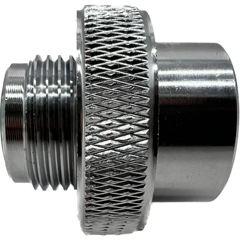 Adapter Messing verchromt M26x2 männlich auf G5/8" weiblich 232bar, Seitenansicht