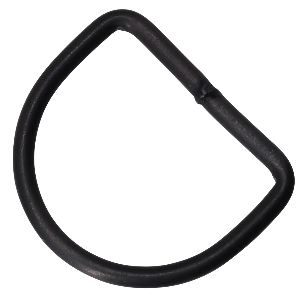Aluminium D-Ring 50mm s=5mm gerade, schwarz