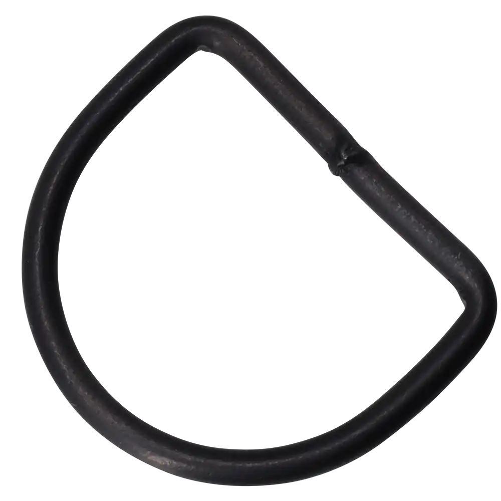 Aluminium D-Ring 50mm gerade schwarz