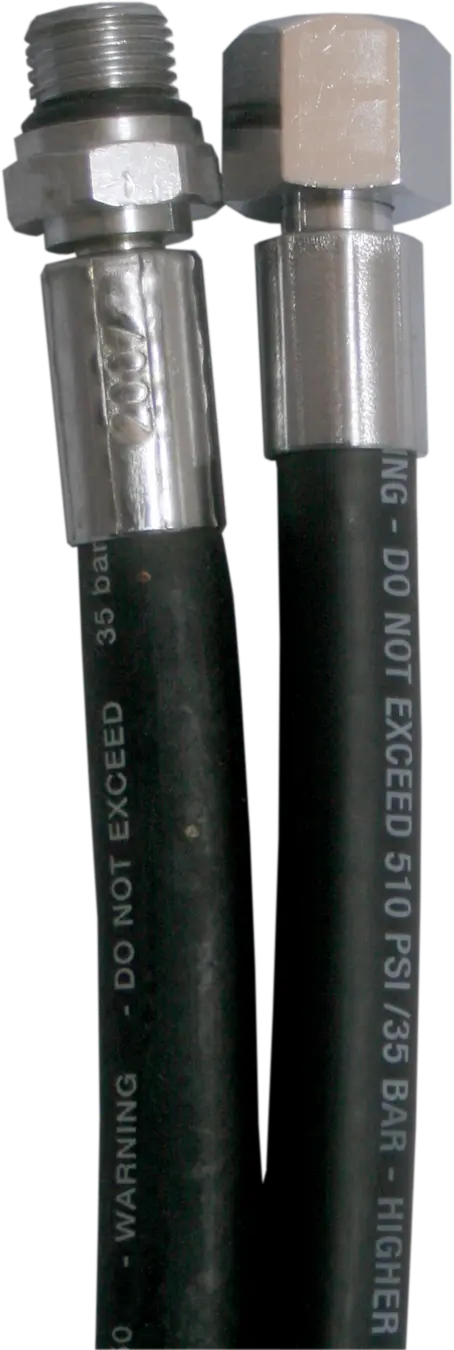Gummi Mitteldruckschlauch mit großem 1/2" UNF Gewinde