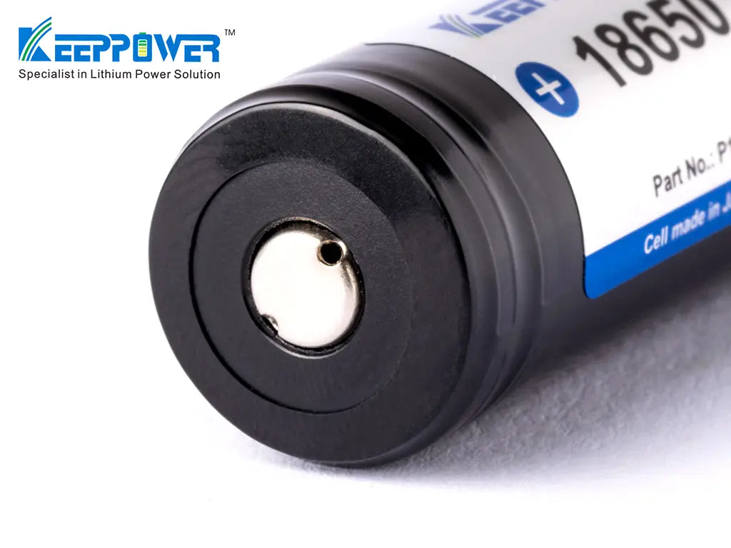 Keeppower 18650 3100mAh Akku 3,7V, erhöhter Pluspol