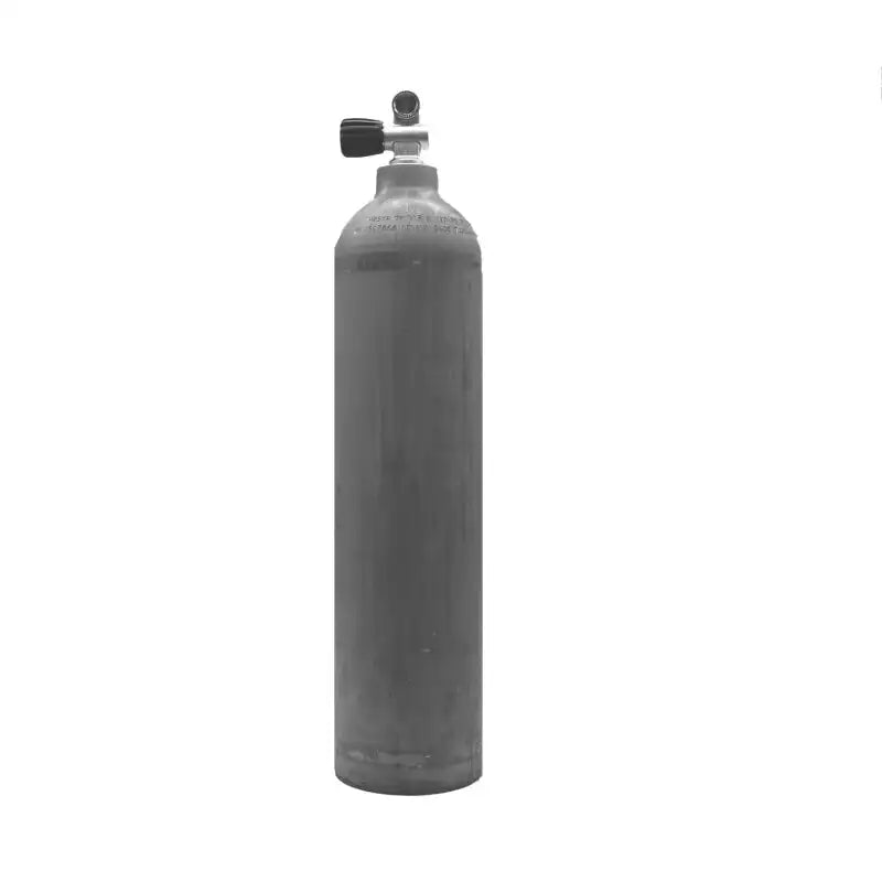 MES Aluflasche 7L natur mit Polaris Monoventil links, erweiterbar