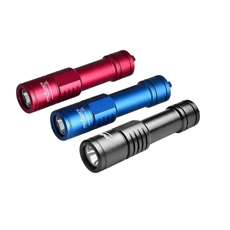 OrcaTorch  D520  Tauchlampe Set mit Drehschalter, 2 Akkus, max. 1000 Lumen