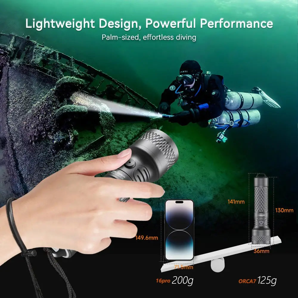 OrcaTorch  Orca 7 Tauchlampe/ Backuplampe