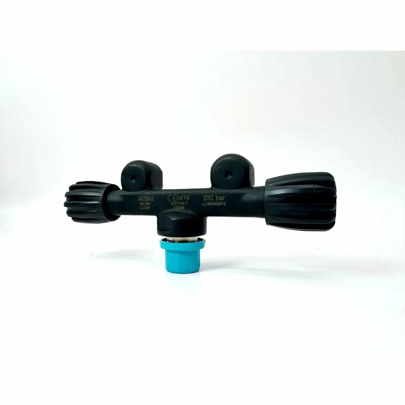 Polaris Twinventil 232bar G5/8" Black Edition Black Line, Rückansicht