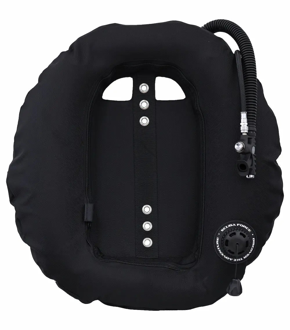 Scuba Force Black Devil 45 CCR Rebreather Wing schwarz Vorderansicht