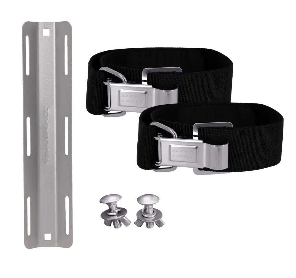 Scuba Force Single Tank Adapter Set incl. Metall Cam Bands