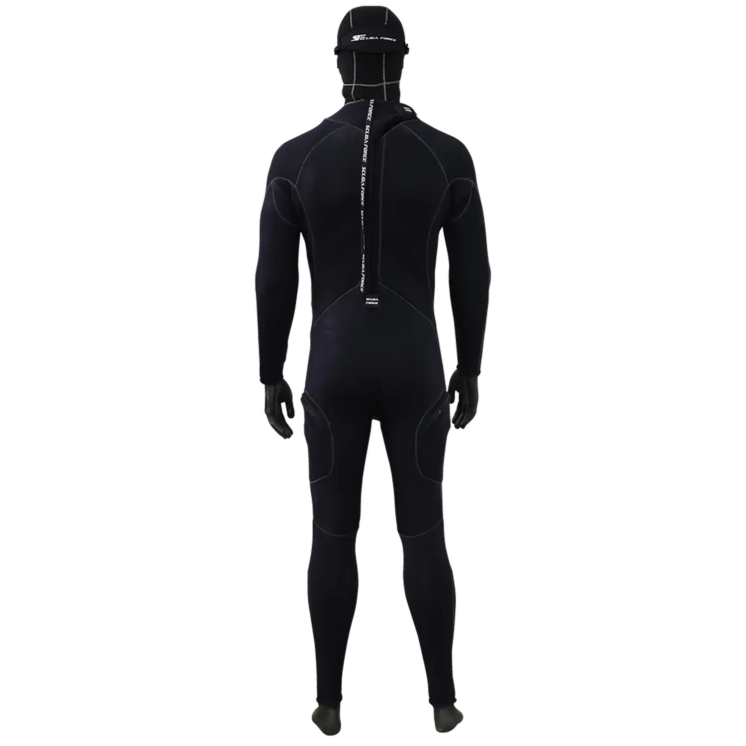 Scuba Force Nasstauchanzug Shadow Suit 5mm, Rückansicht