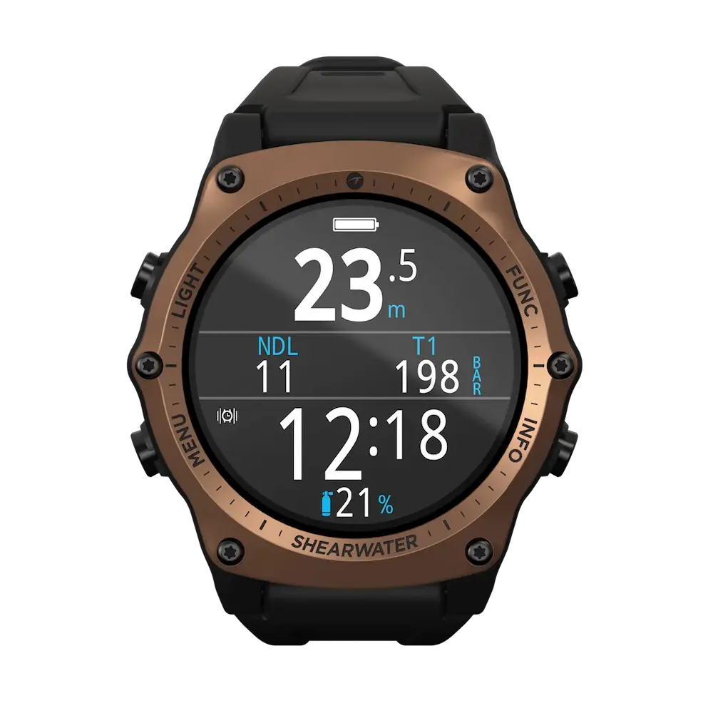 Shearwater Armbandtauchcomputer Teric bronze