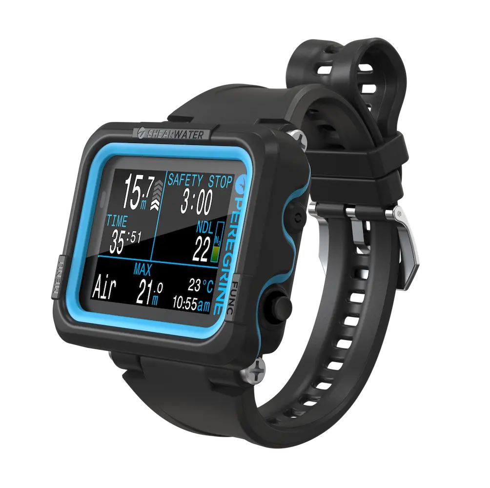 Shearwater Tauchcomputer Peregrine, schwarz blau